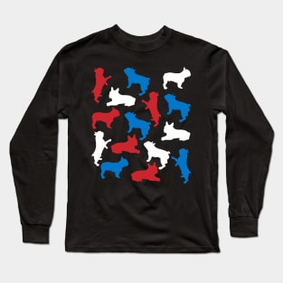 Patriotic French Bulldogs Dog America Flag 4Th Of July Long Sleeve T-Shirt